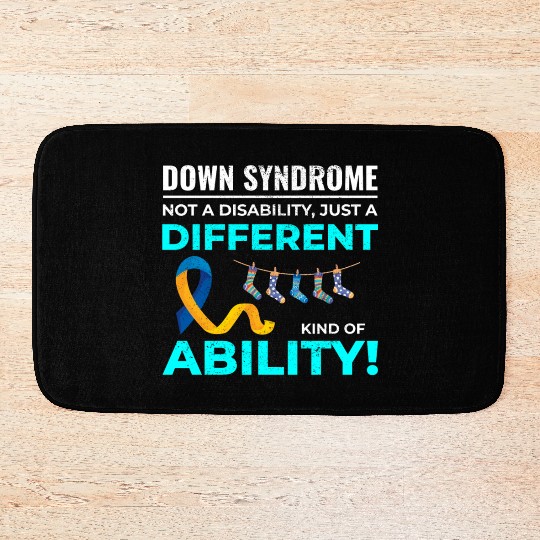Down Syndrome Awareness Different Ability Bath Mats