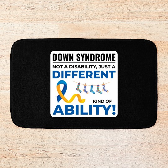 Down Syndrome Awareness Different Ability Bath Mats