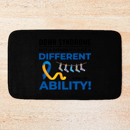 Down Syndrome Awareness Different Ability Bath Mats