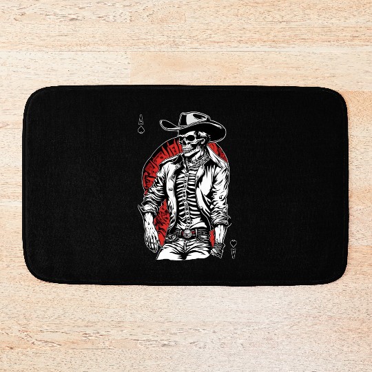 Weird Wild West: Aces High Skeleton Cowboy Bath Mats