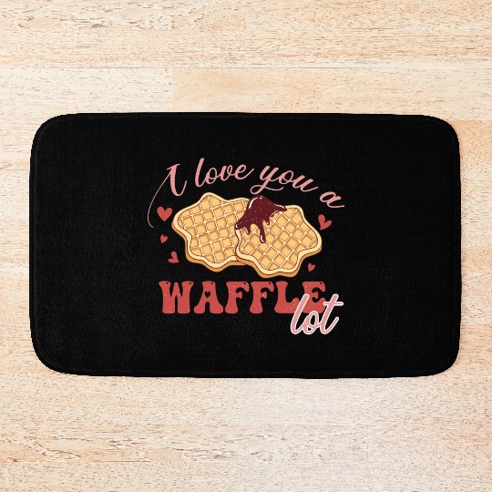 I Love You A Waffle Lot Bath Mats