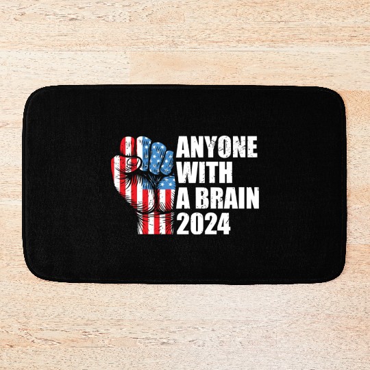 2024 Brain Vote Democracy Anti-Trump Bath Mats