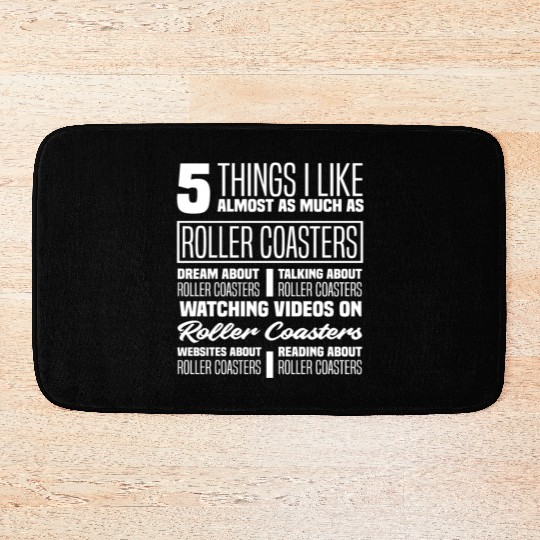 Roller Coaster Riding Roller Coaster Fan Bath Mats