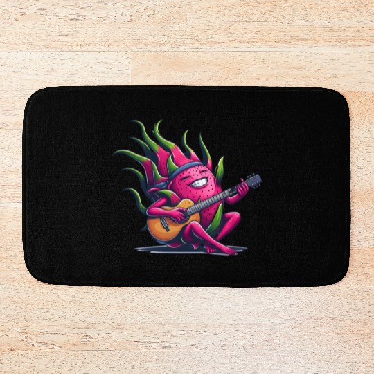 Dragon Fruit Jam: Playing the Guitar Bath Mats
