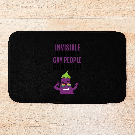 Invisible eggplant Bath Mats for your gay friend
