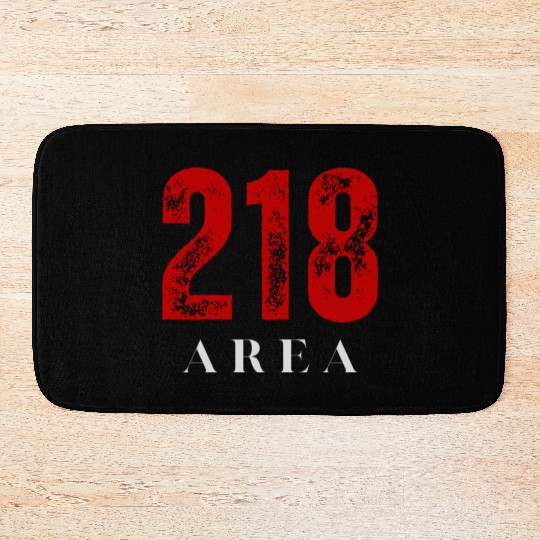 218 Area Code Retro Minnesota Duluth Bath Mats
