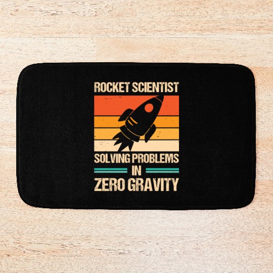 Rocket Scientist Retro Zero Gravity Vintage Bath Mats