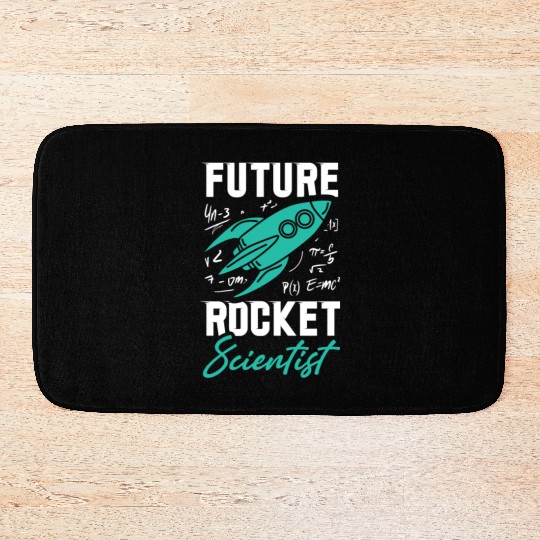 Rocket Scientist Future Mathematician Racket Bath Mats