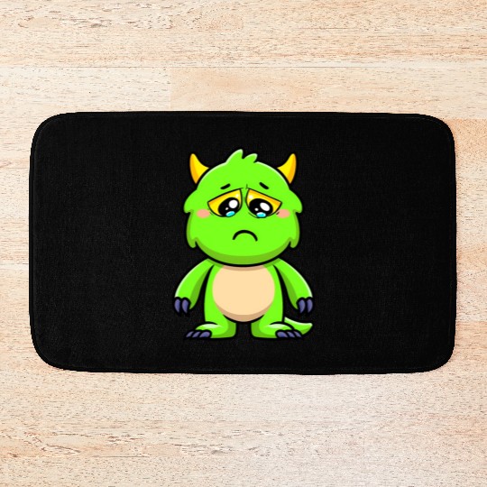 Baby Monster Green Crying Grumpy Bath Mats