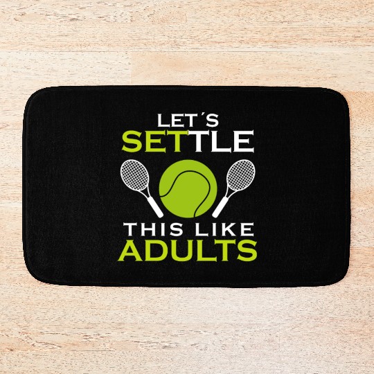Funny Adults Tennis Player Bath Mats