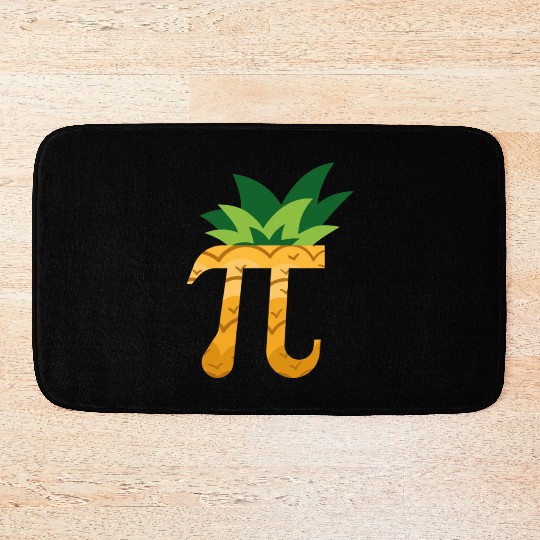 Pineapple Pi Day Bath Mats