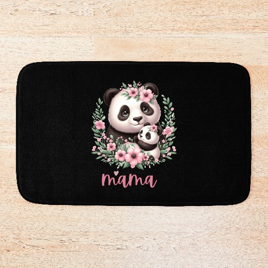 Panda Lover I Mama Panda And Cub Mother's Day Bath Mats