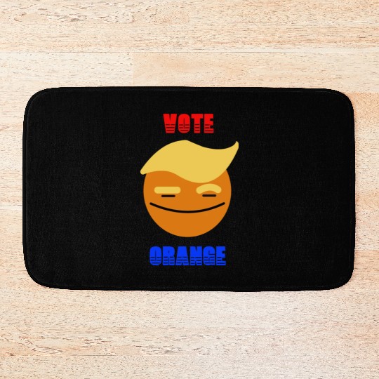 Support Donald J. Trump. Vote Orange Trump Smile Bath Mats