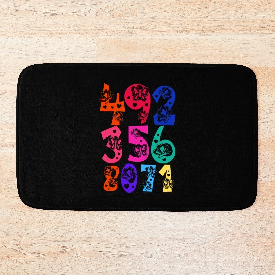 Butterfly Number Bath Mats
