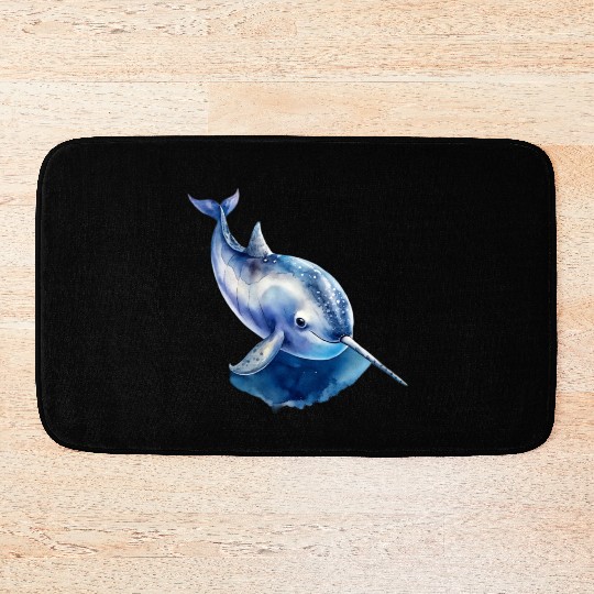 Narwhal Whale Bath Mats