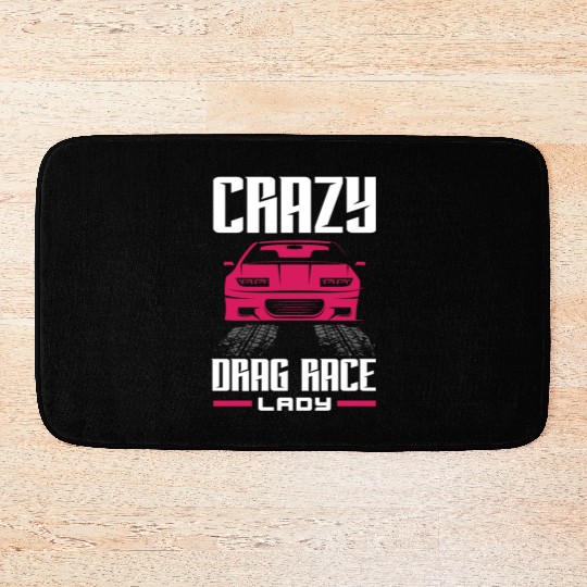 Funny Drag Race Drag Racing Gift Bath Mats