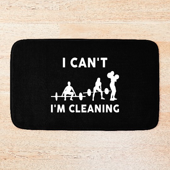 Funny fitness gym workout women Bath Mats