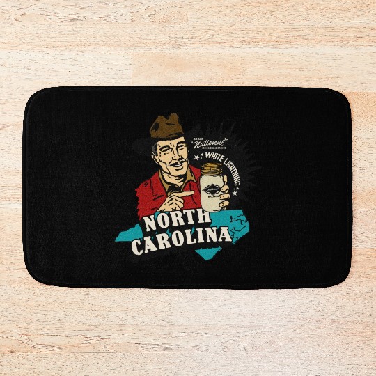 Vintage Raleigh NC Moonshine Bath Mats