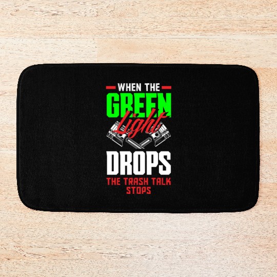 Funny Drag Race Drag Racing Gift Bath Mats