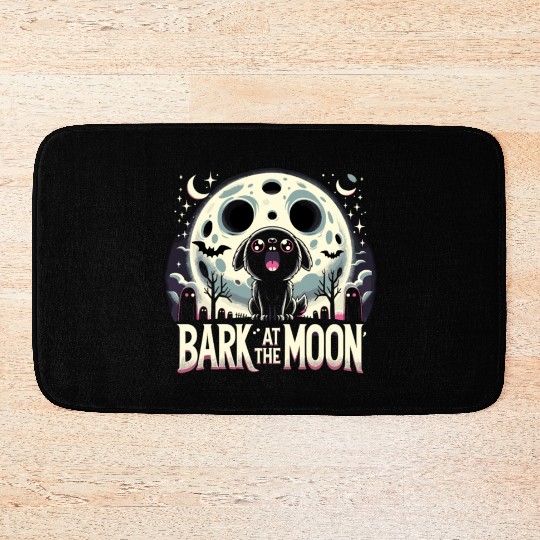 Horror Dog Halloween Spooky Dog Lover Gothic Dog Bath Mats