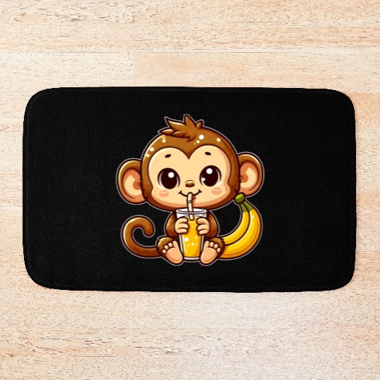 Monkey Business: Banana Juice Break Bath Mats