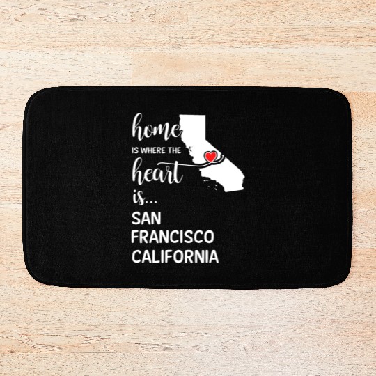 San Francisco County Is Where My Heart Is Cool Gif Bath Mats