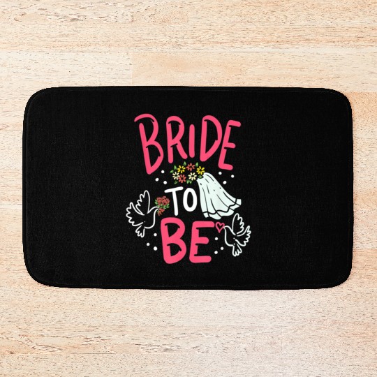Bride To Be Engagement Marriage Bachelorette Party Bath Mats
