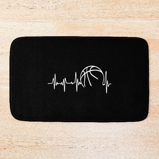 Heartbeat Basketball Bath Mats