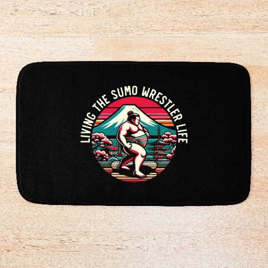 Sumo Wrestler Japanese Wrestling Sumo Wrestling Bath Mats