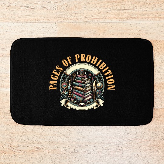 Read Banned Books Bookworm Book Lover Literature Bath Mats