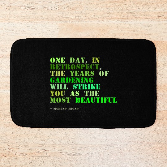 Plant sayings fake sigmund freud quote Bath Mats
