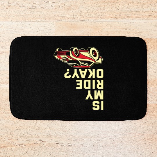 Funny Drag Racing Race Car Driver Bath Mats