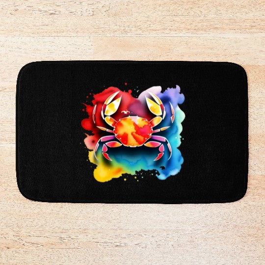 Color splash zodiac: Cancer Bath Mats