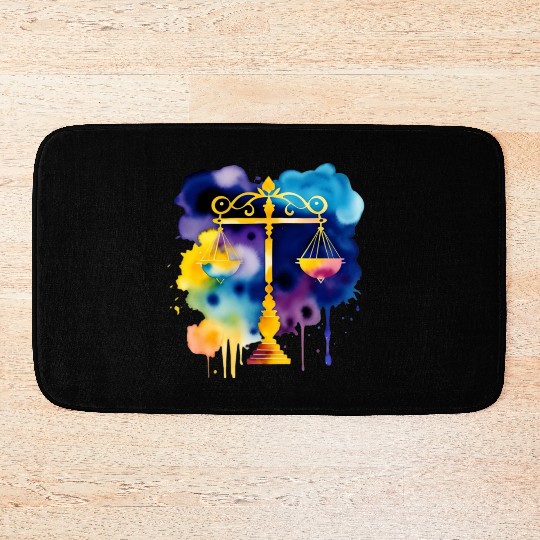 Color splash zodiac: Libra Bath Mats