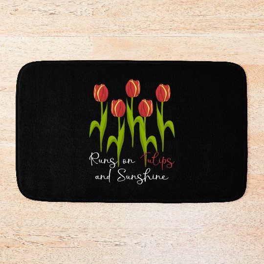 Tulips Garden Tulip Flowers Bath Mats