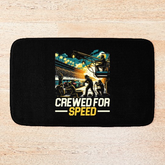 Pit Crew Race Car Racing Race Track Motorsport Bath Mats