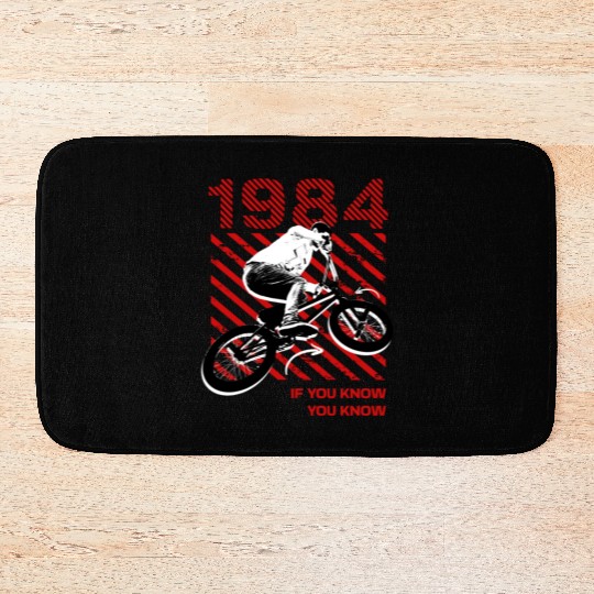 1984 BMX 40th Birthday Bath Mats design