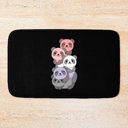 Cupioromantic Flag Pride Lgbtq Cute Panda Bath Mats
