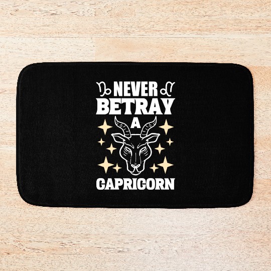 Capricorn Zodiac Sign Tarot Card Reader Bath Mats