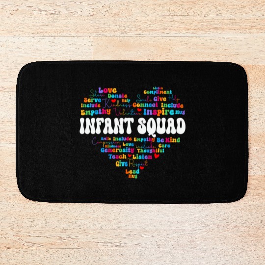 Cute Infant Squad Appreciation Week Back To School Bath Mats