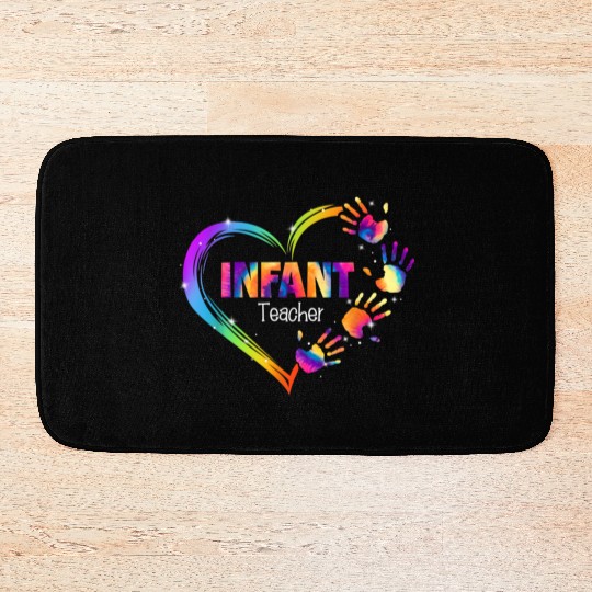 Infant Teacher Appreciation Tie Dye Bath Mats