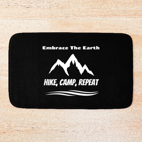 embrace the earth hike camp repeat Bath Mats