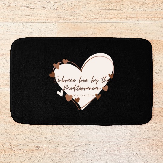 Embrace love by the Mediterranean Bath Mats