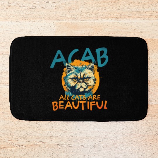 ACAB All Cats Are Beautiful Bath Mats