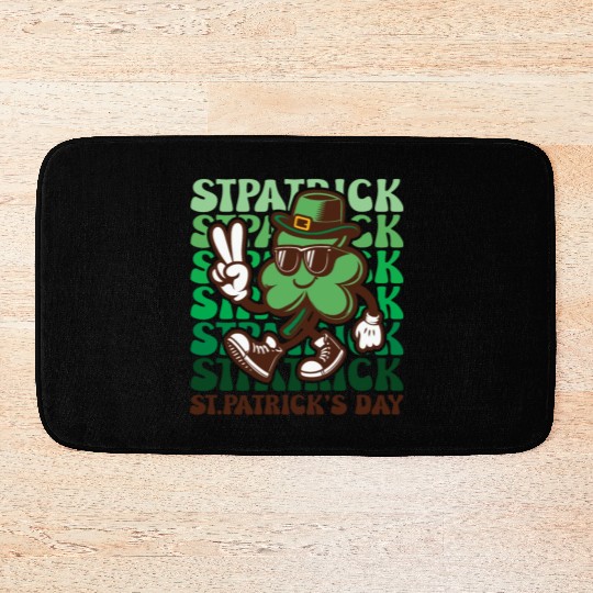 St. Patrick's Day Ireland Irish Green Bath Mats