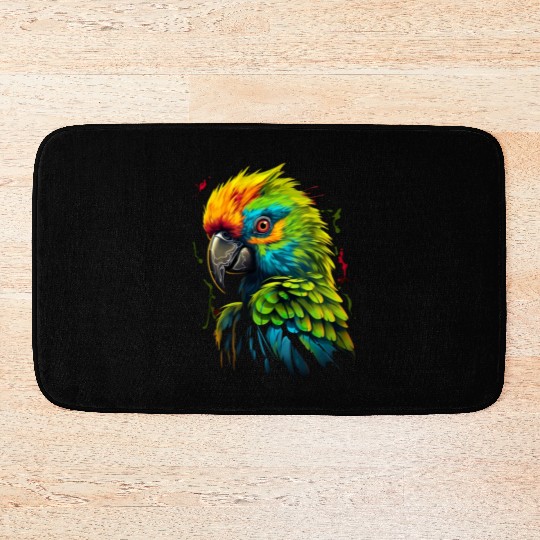 Macaw Parrot for a Bird Lover Animal Lover Bath Mats