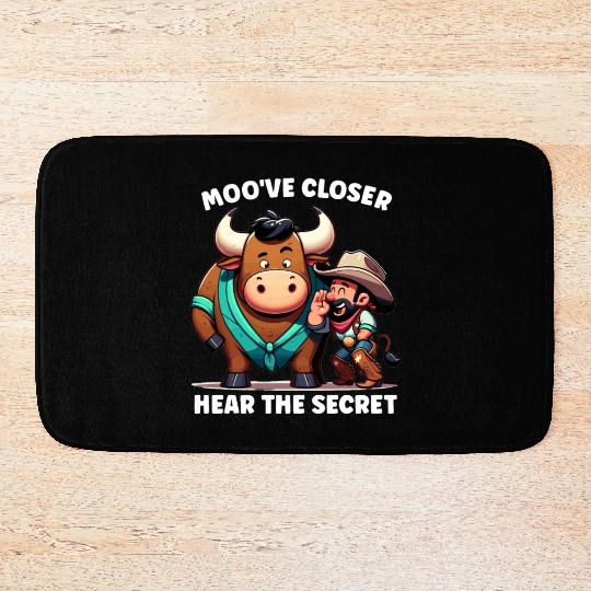 Rodeo Bull Riding Livestock Show Farmer Cattle Bath Mats