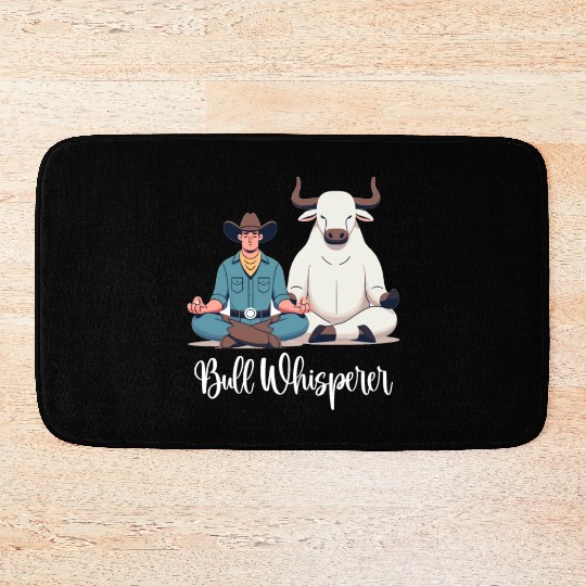 Rodeo Bull Riding Livestock Show Farmer Cattle Bath Mats