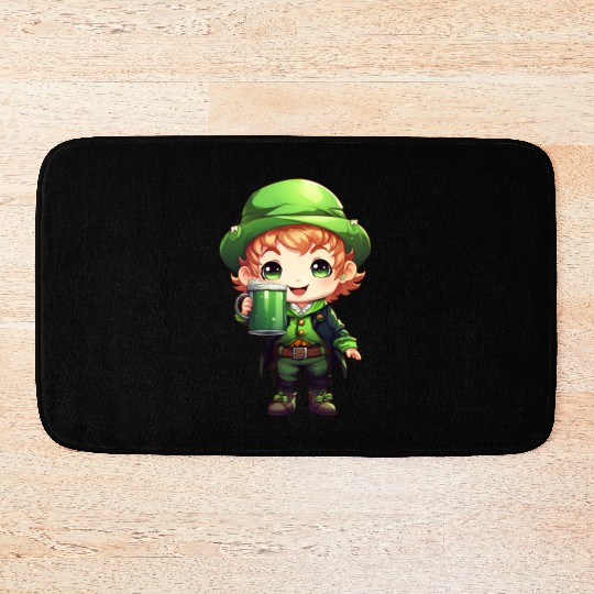 Green Beer on St Patricks Day Bath Mats