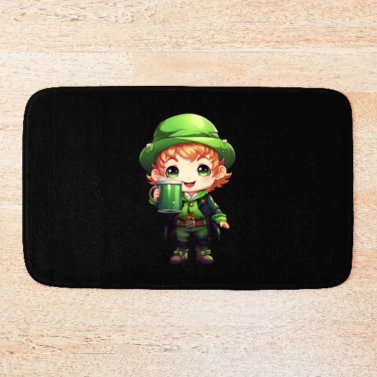 Green Beer on St Patricks Day Bath Mats